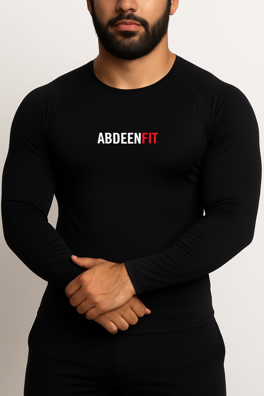 ABDEENFIT Performance Compression Shirt – Black, light grey, white